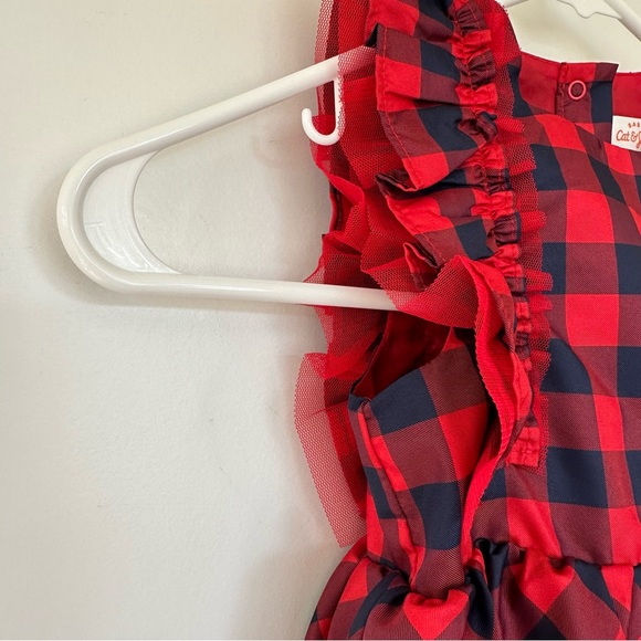 NWT Cat and Jack Girls Sleeveless Plaid Dress - Picture 3 of 10